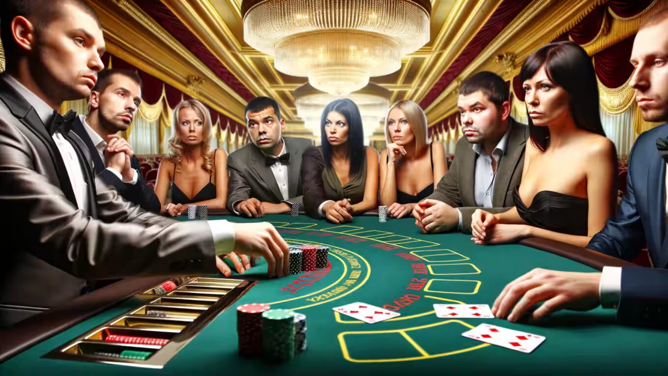 Blackjack Strategie: 5 geheime Tricks für Profis 1 Spieler am Blackjack-Tisch in einem Casino
