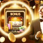 Ein Spieler freut sich über einen großen Casino-Bonus-Gewinn.|Übersicht verschiedener Casino Bonus Arten mit visueller Darstellung.|Spieler nutzt einen exklusiven Bonuscode im Online Casino.