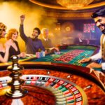 Spieler gewinnt am Roulette-Tisch in elegantem Casino|3D-Diagramm mit Wahrscheinlichkeitskurven