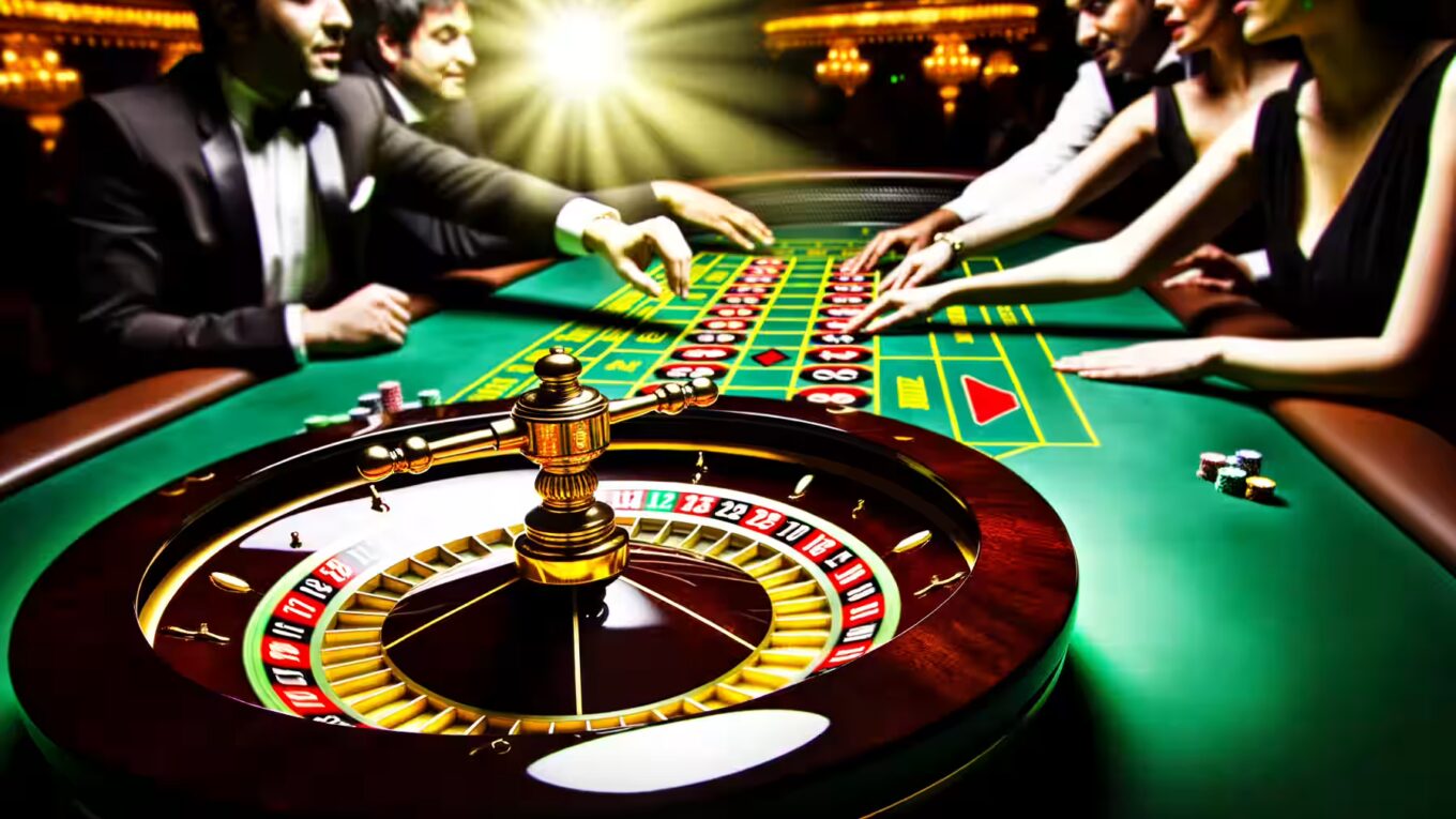 Roulettetisch mit Kugel auf der Null und Spielerhänden|Vergleichsgrafik zur La Partage Regel im Roulette|Online Roulette mit aktivierter La Partage Option