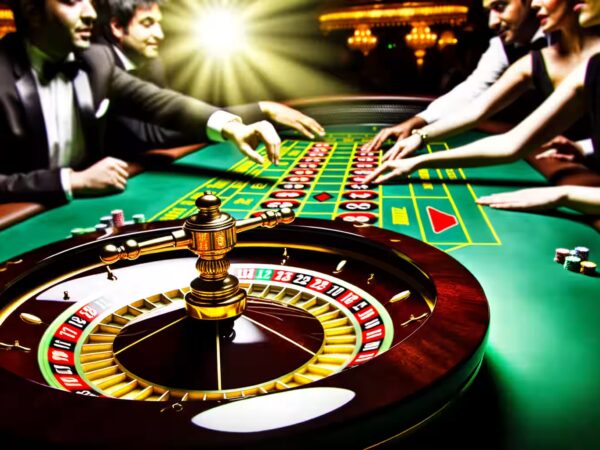 Roulettetisch mit Kugel auf der Null und Spielerhänden|Vergleichsgrafik zur La Partage Regel im Roulette|Online Roulette mit aktivierter La Partage Option