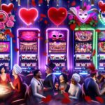 Ein Casino mit zwei Spielautomaten